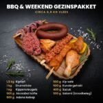 BBQ & Weekend Gezinspakket: circa 6,8 kg halal vlees met kipfilet, drumsticks, kippenvleugels, Akcaabat köfte, Adana kebap, kip saté, rundergehakt en sucuk
